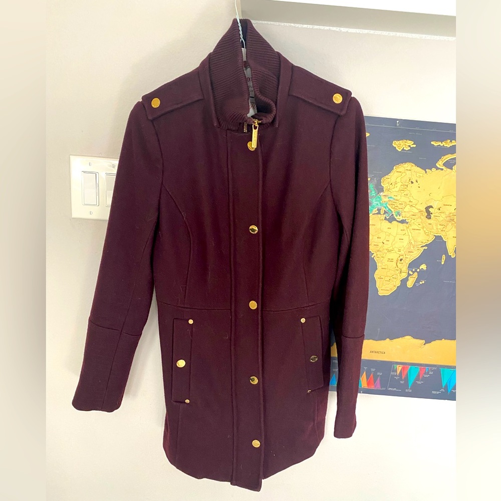 Michael Kors Pea Coat- dark purple